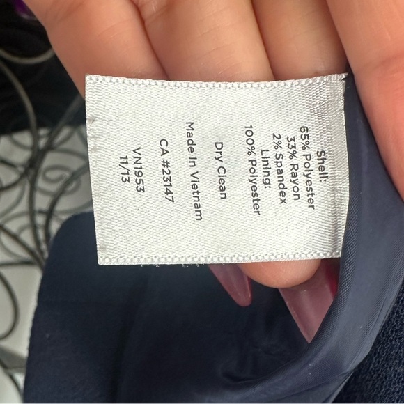 Talbots navy knit blazer size 10 - Picture 4 of 8